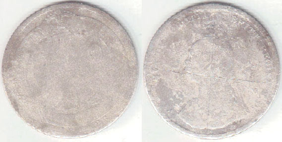 1888 Great Britain silver Shilling A004001